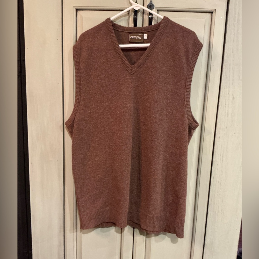 Vintage 80’s Campus Wool Blend Vest XXL Tall Man’s